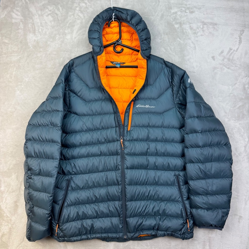 Eddie Bauer First Ascent EB800 MicroTherm Down Jacket Mens T-2XL Puffer Hooded